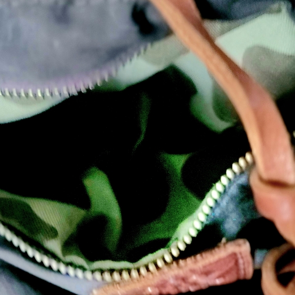 LUCKY patchwork corded leather trimmed hobo purse bag - Picture 12 of 12